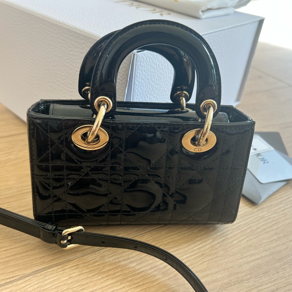 Dior Lady D-Joy Micro Bag Black Patent